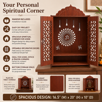 Premium MDF Wooden Mandir | Wall Hanging & Tabletop Temple
