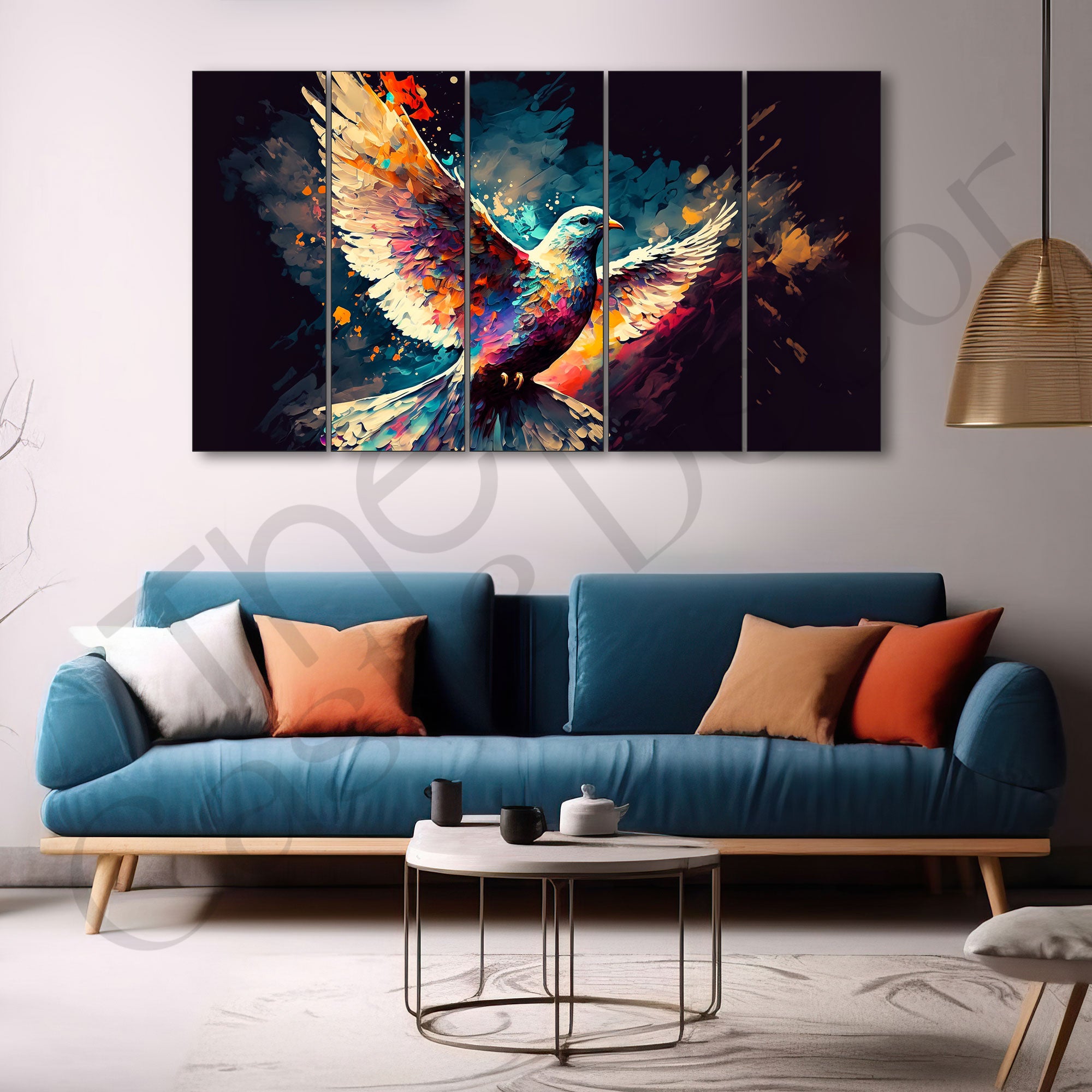 Birds Painting with frame Big Size Wall Art for living room,Bedroom,Drawing room,Hotels