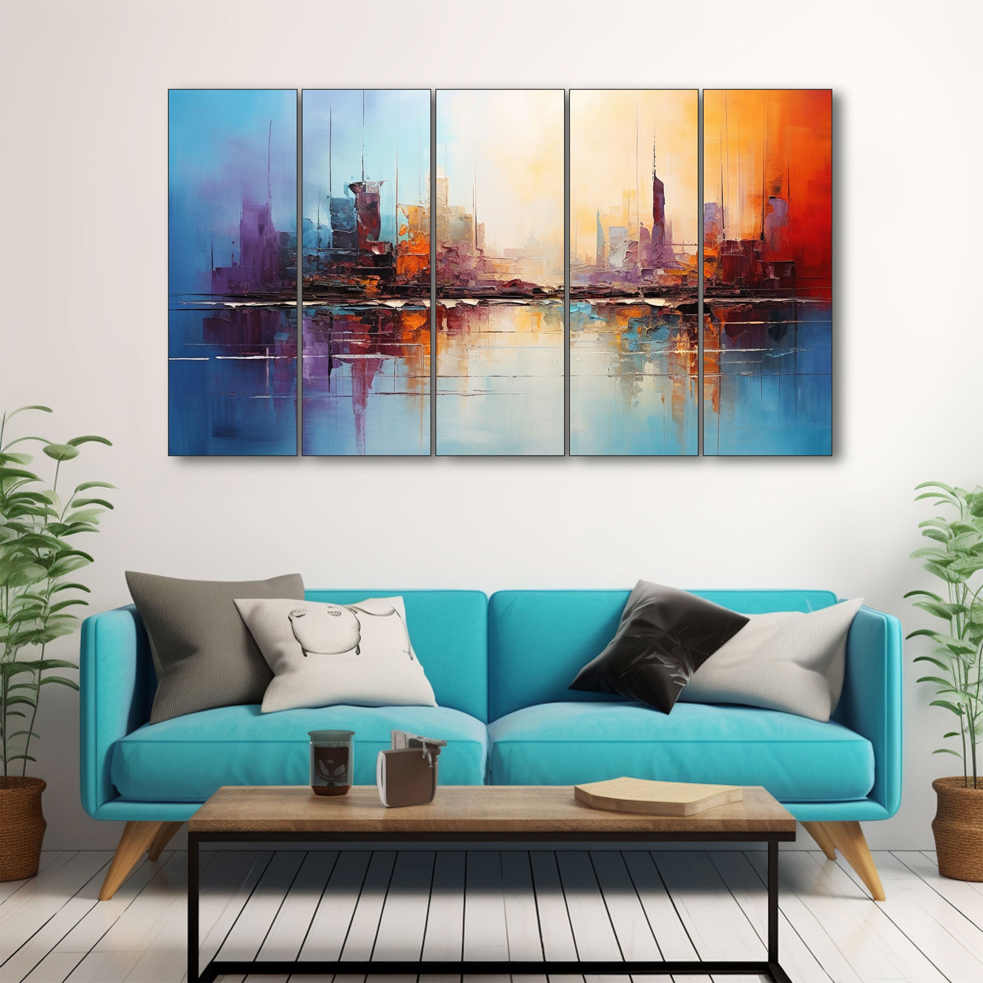 Abstract Painting with frame Big Size Wall Art for living room,Bedroom,Drawing room,Hotels