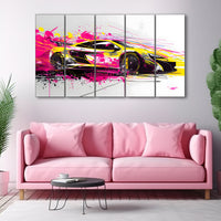 Car Painting with frame Big Size Wall Art for living room,Bedroom,Drawing room,Hotels 36x60