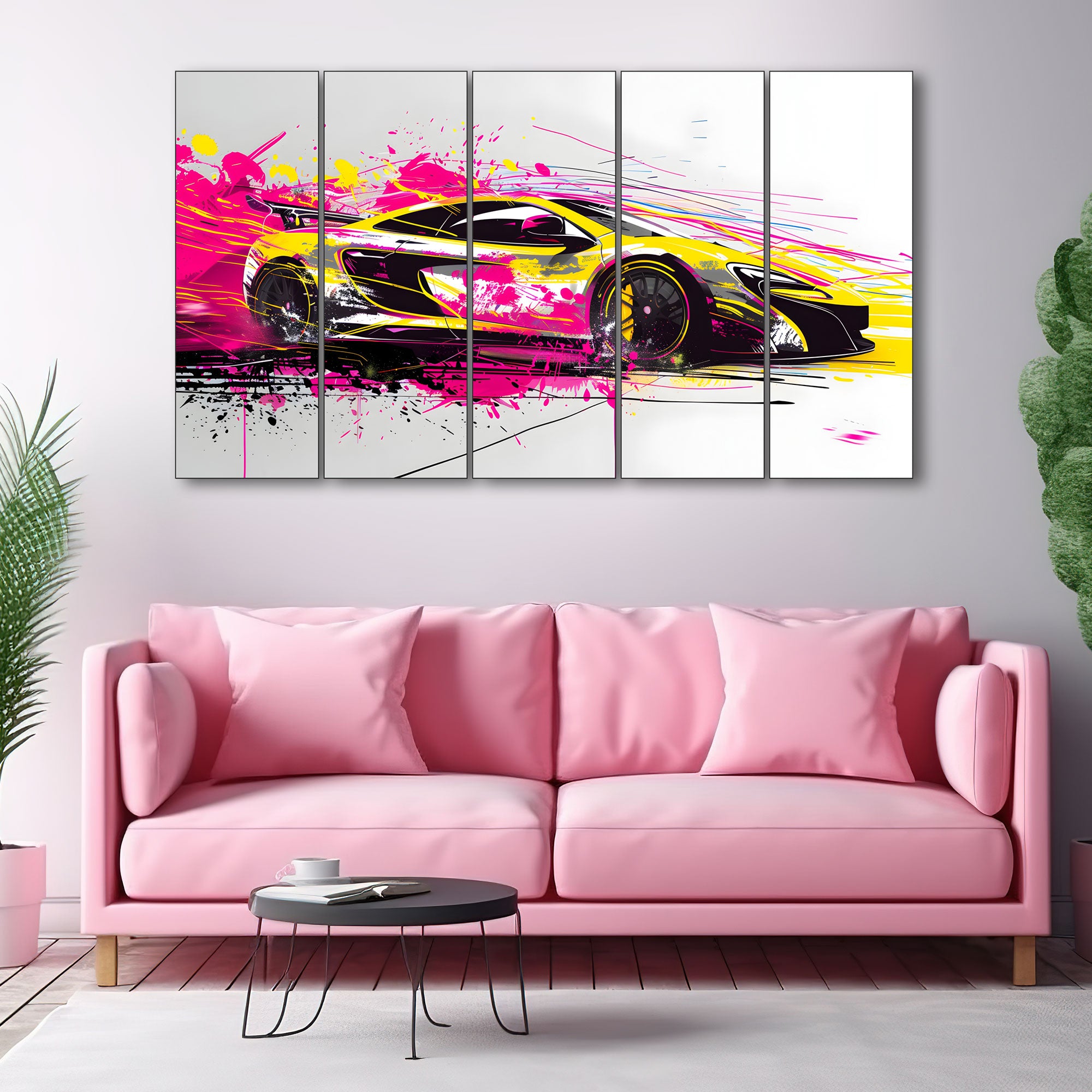 Car Painting with frame Big Size Wall Art for living room,Bedroom,Drawing room,Hotels