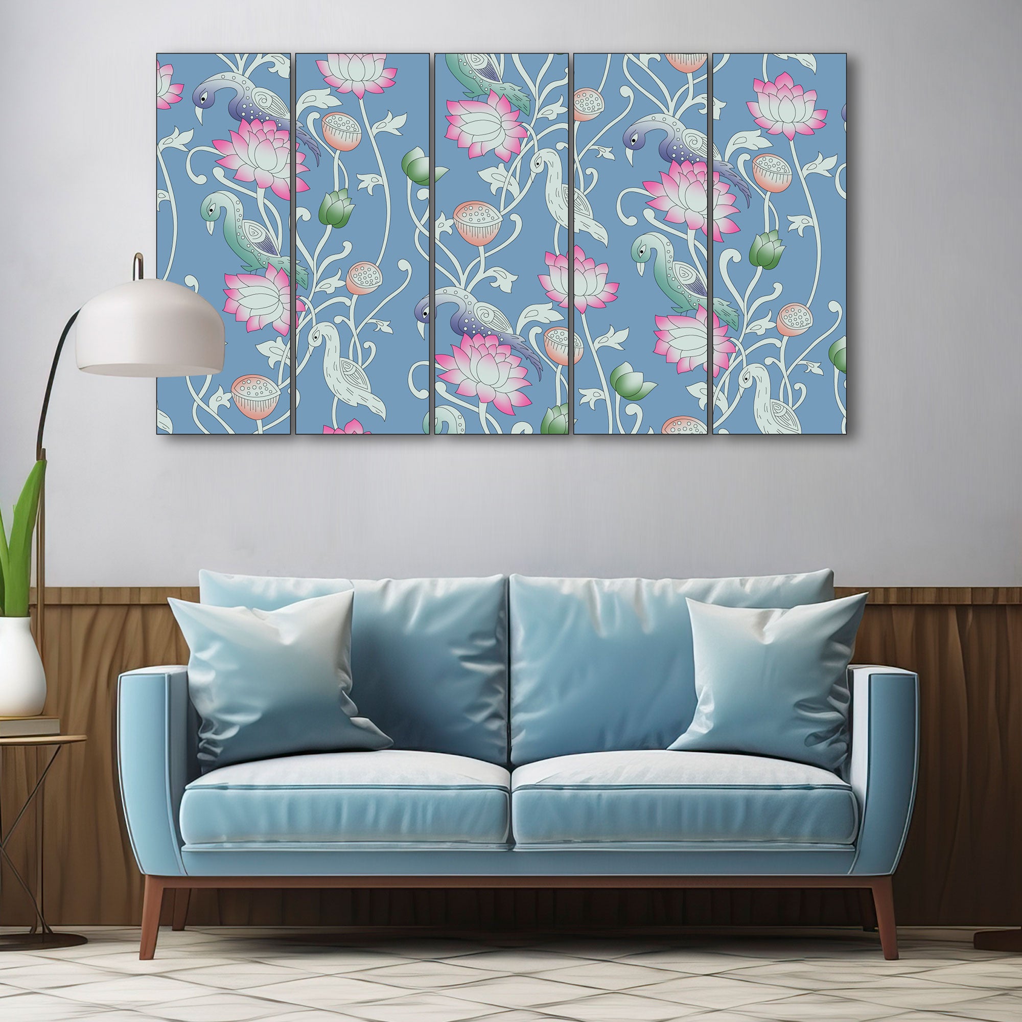 Madhubani Art Painting with frame Big Size Wall Art for living room,Bedroom,Drawing room,Hotels