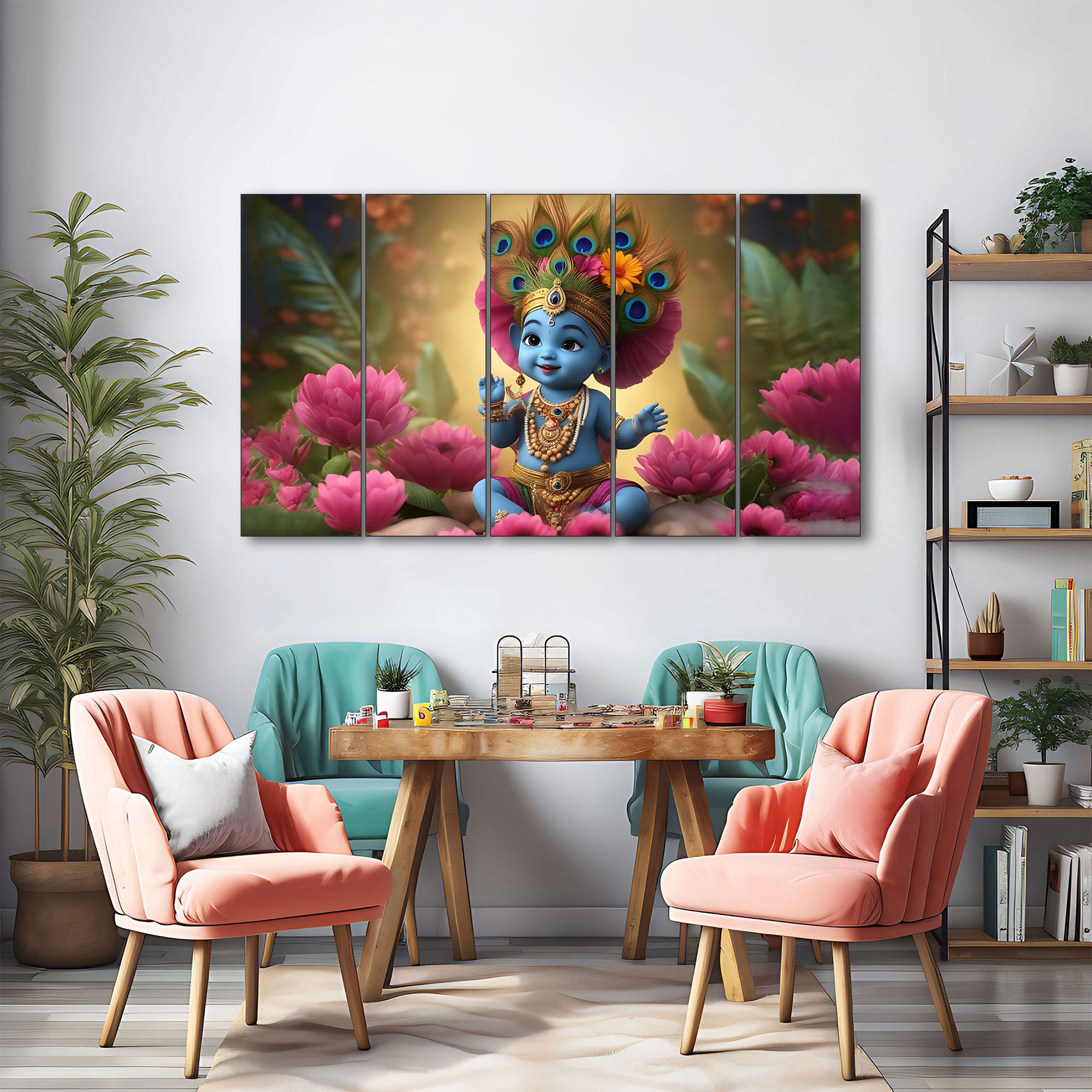 Bal Gopal Painting with frame Big Size Wall Art for living room,Bedroom,Drawing room,Hotels