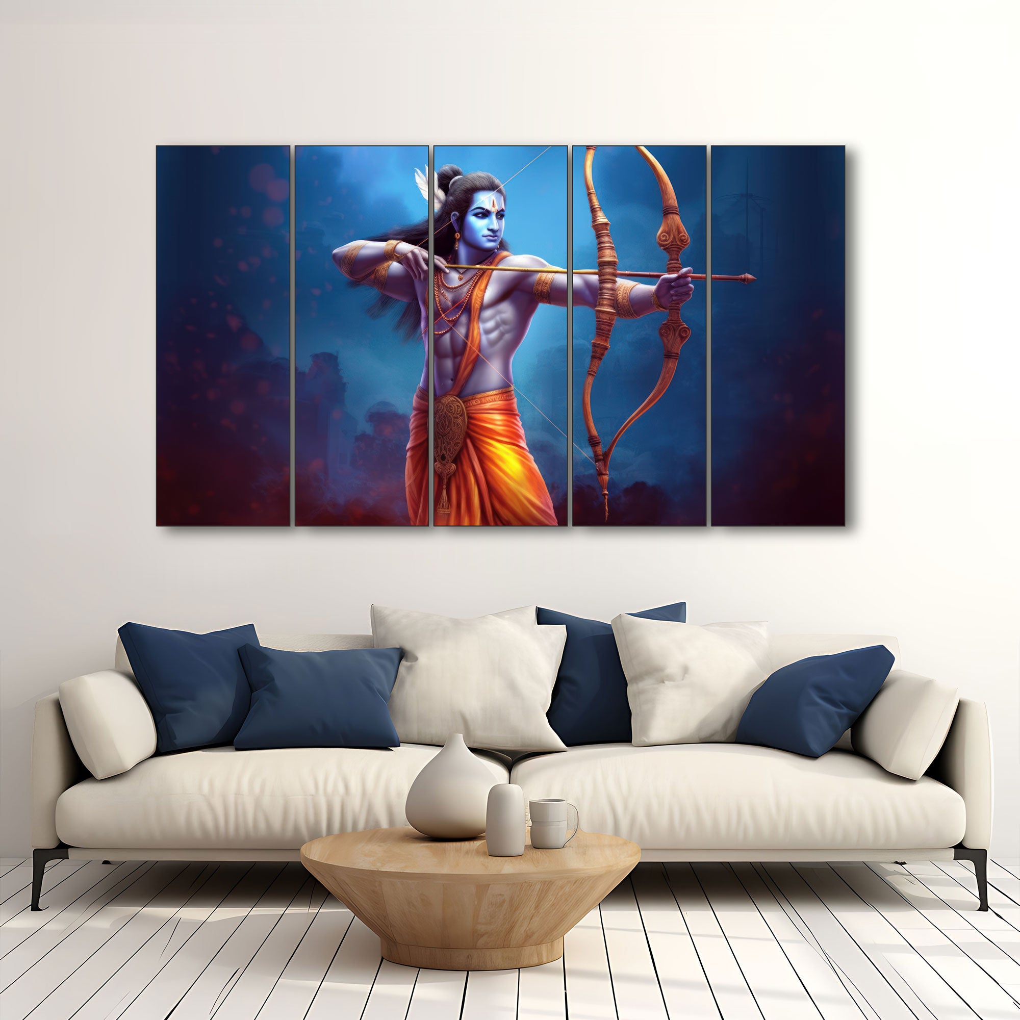 Ram Ji Painting with frame Big Size Wall Art for living room,Bedroom,Drawing room,Hotels