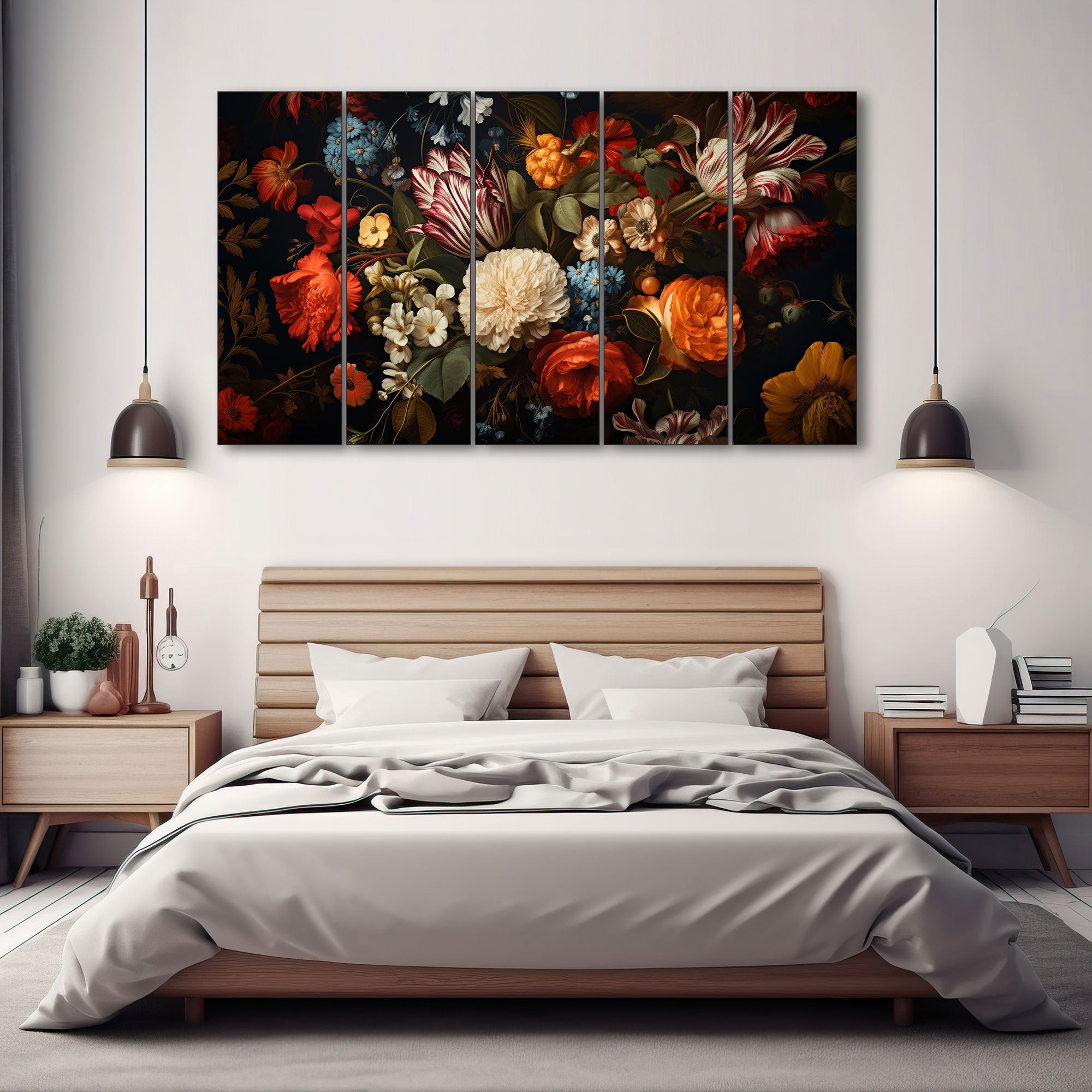 Flower Painting with frame Big Size Wall Art for living room,Bedroom,Drawing room,Hotels 36x60"