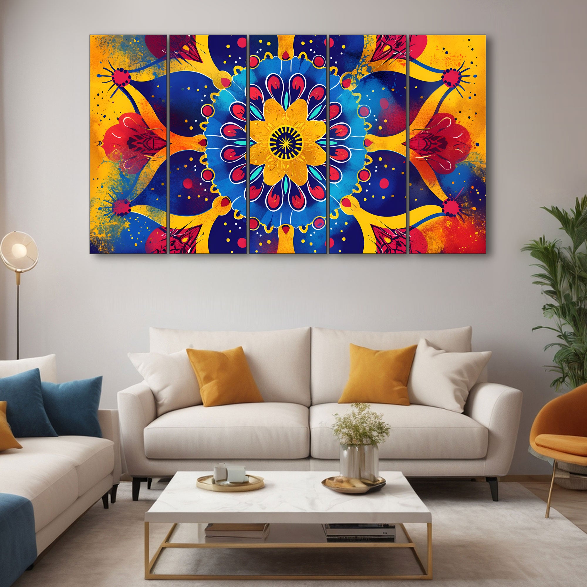 Pichwai Painting with frame Big Size Wall Art for living room,Bedroom,Drawing room,Hotels