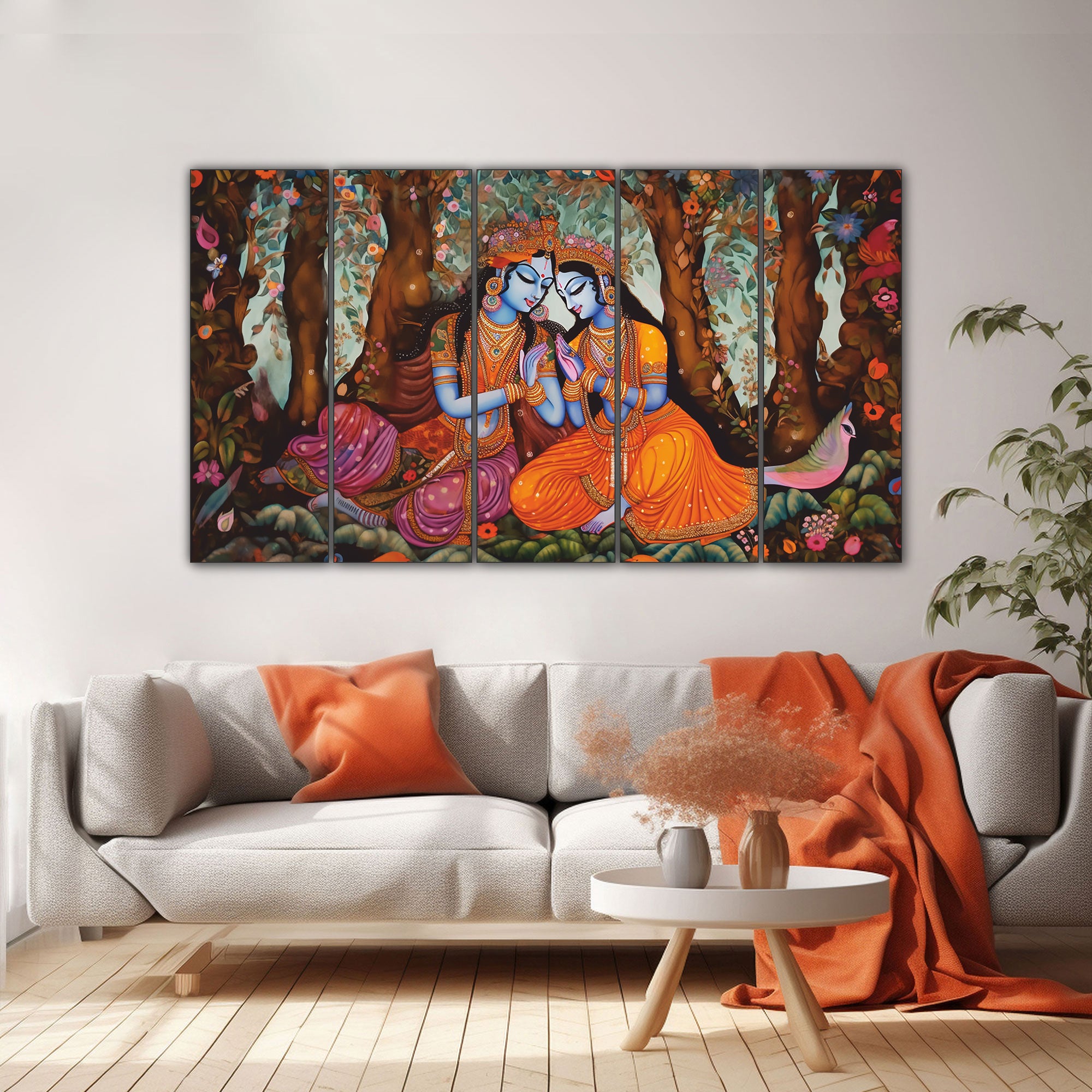 Radha Krishan Painting with frame Big Size Wall Art for living room,Bedroom,Drawing room,Hotels 27x48"