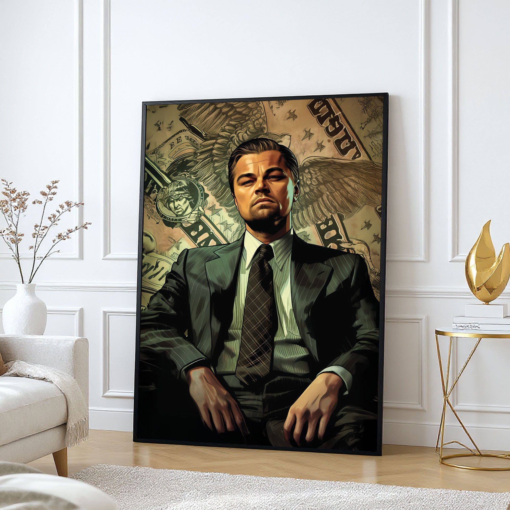 The Castle Decor Wolf of Wall Street Inspired Wall Art – Inspirational Quote Movie Style Poster, Premium Sparkle Finish, 20×30 Inch Office & Home Décor