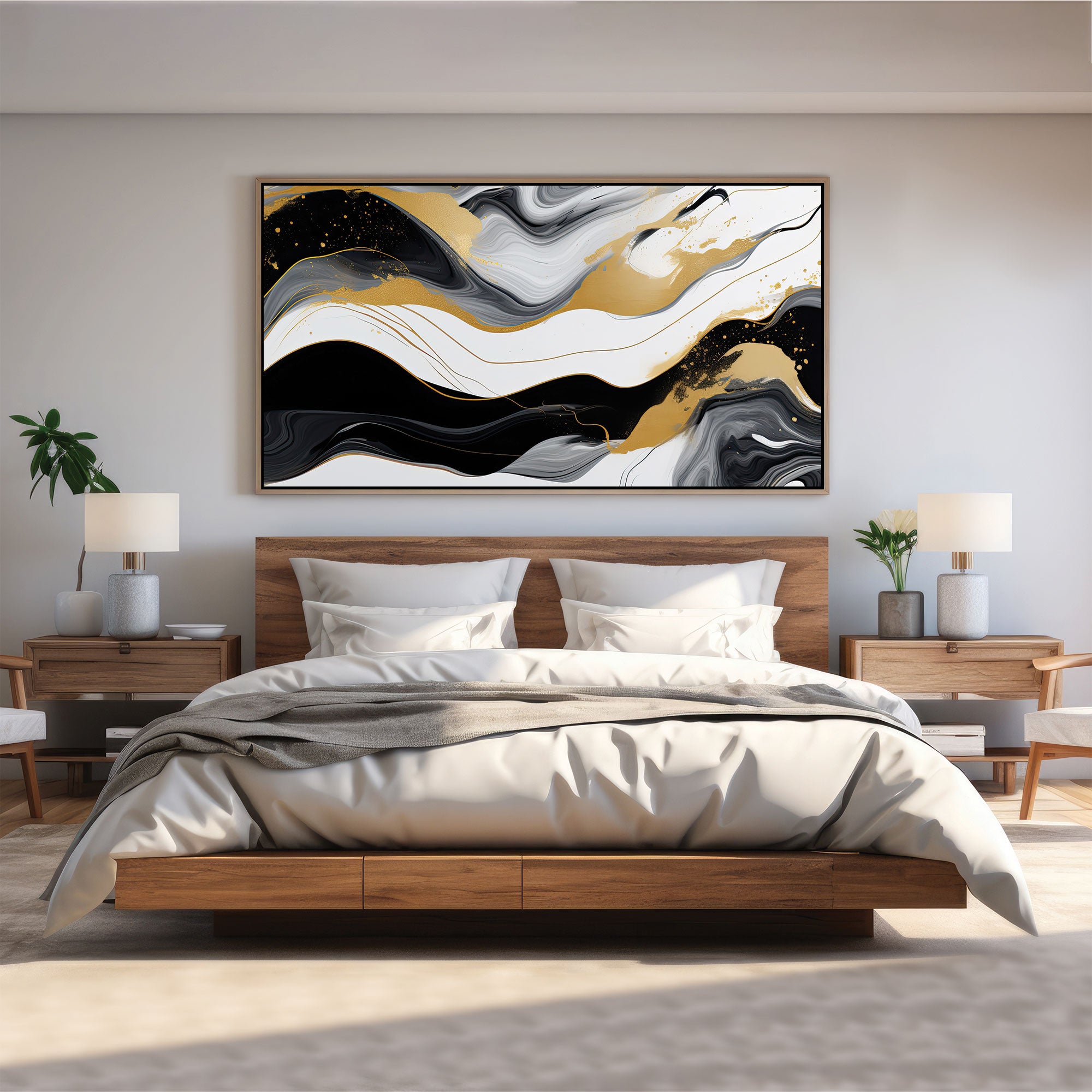 MarbleAbstract Canvas painting with frame Big Size Wall Art for living room,Bedroom,Drawing room,Hotels