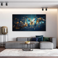 Golden butterfly Canvas painting Big Size Wall Art for living room,Bedroom,Drawing room,Hotels