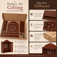 Premium MDF Wooden Mandir | Wall Hanging & Tabletop Temple