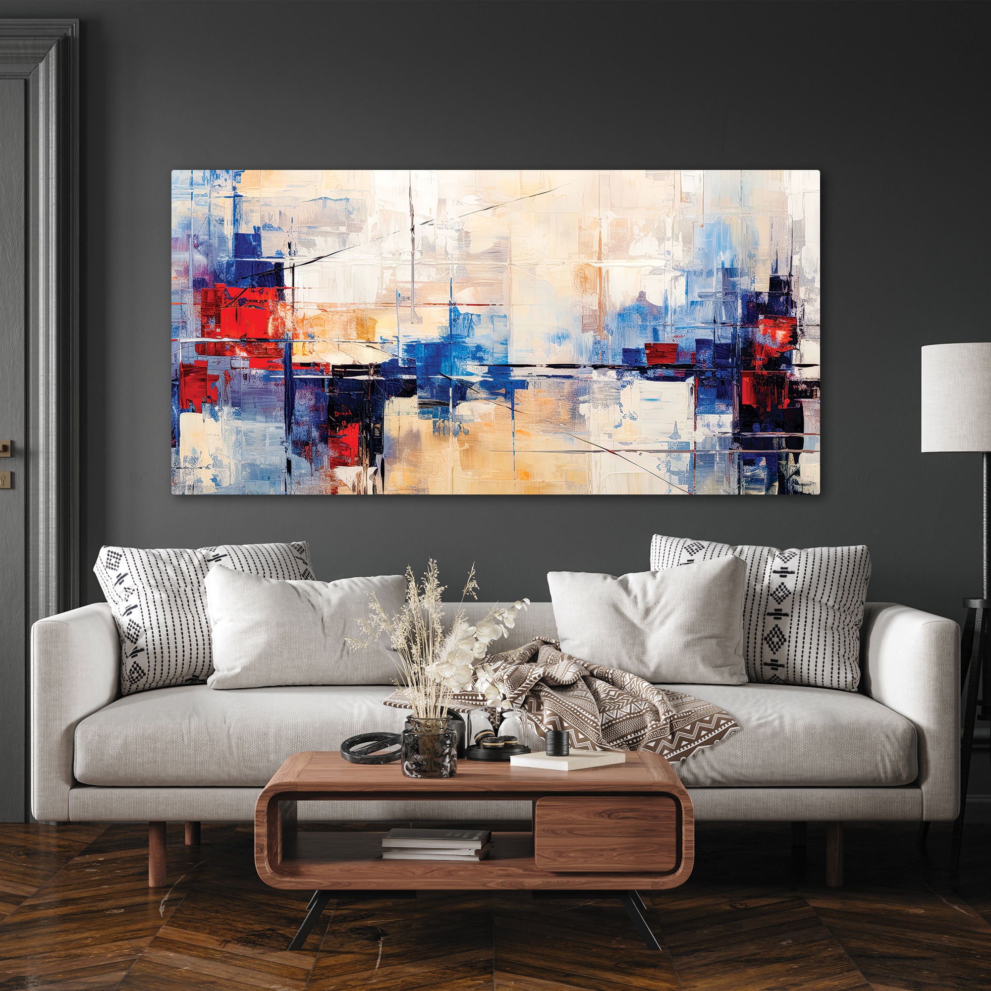 Abstract Canvas painting with frame Big Size Wall Art for living room,Bedroom,Drawing room,Hotels