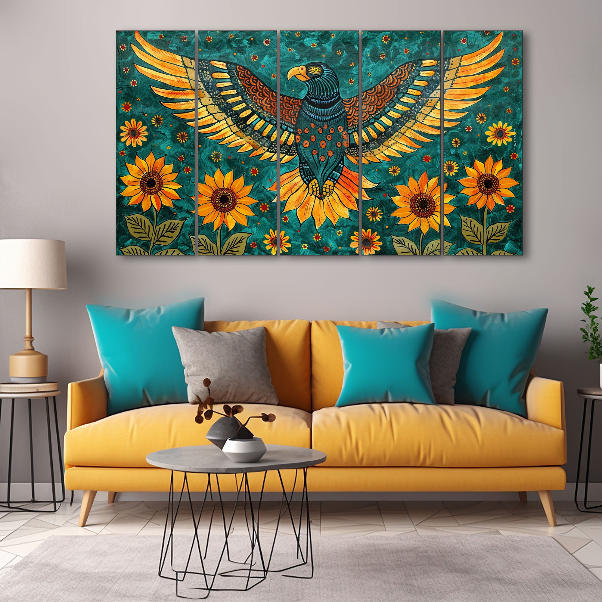 Birds Painting with frame Big Size Wall Art for living room,Bedroom,Drawing room,Hotels