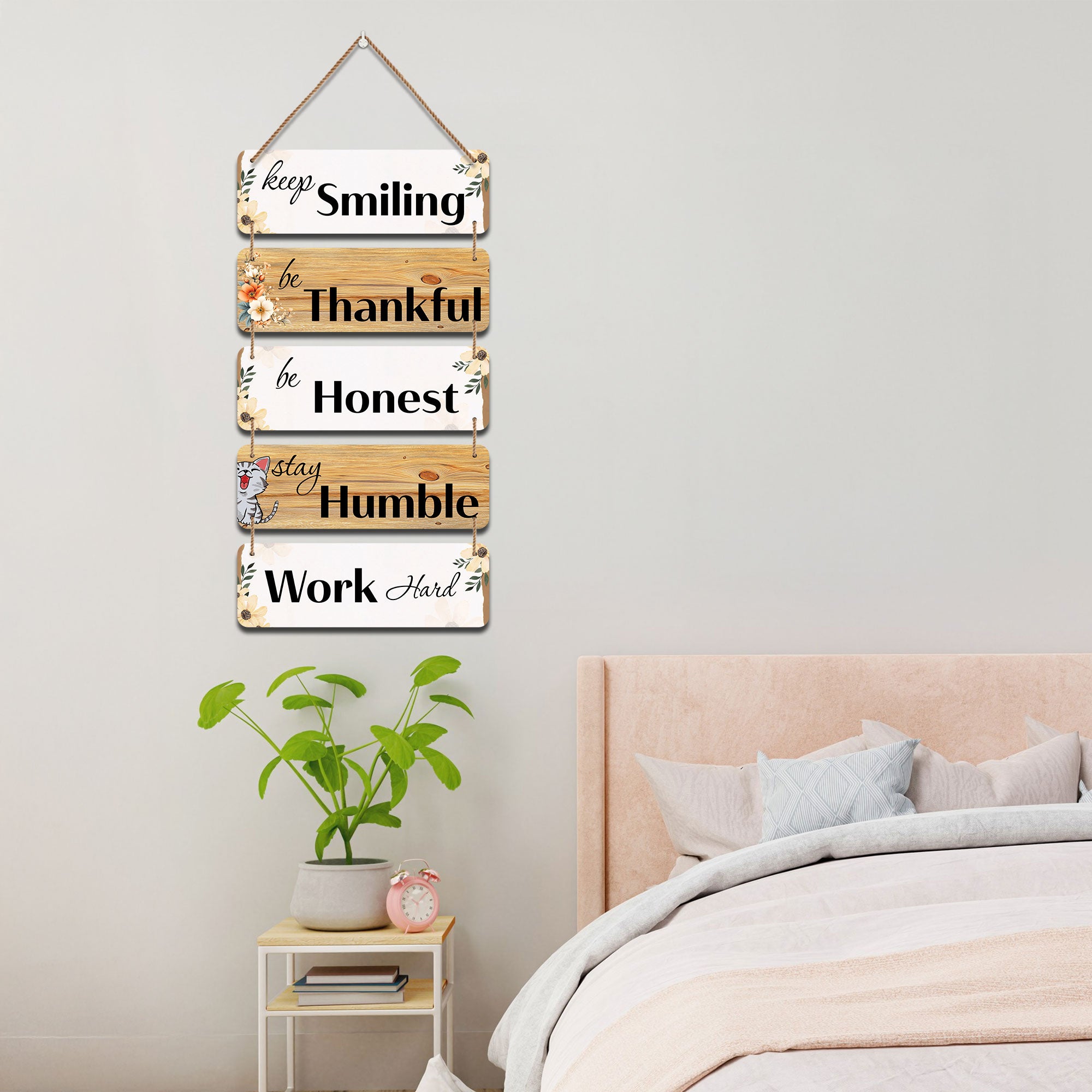The Castle Decor Motivational Wall Hanging Decor | Positive Quotes Wooden MDF Wall Plates | Home Office Wall Art for Study, Living Room (12x24 Inches)