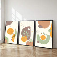 The Castle Decor Boho Wall Art for Living Room Big Size | Framed Abstract Botanical Paintings for Living Room & Bedroom | Modern Home Decoration & Perfect Gifting Option | Set of 3 (11×17 Inch Each) 11