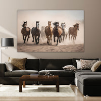 Running 7 horses vaastu Canvas painting Big Size Wall Art for living room,Bedroom,Drawing room,Hotels