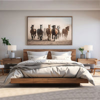 Running 7 horses vaastu Canvas painting Big Size Wall Art for living room,Bedroom,Drawing room,Hotels