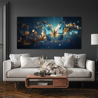 Golden butterfly Canvas painting Big Size Wall Art for living room,Bedroom,Drawing room,Hotels