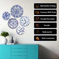 The Castle Decor Holland Wall Plates & Paintings | Perfect Home Decor and Wall Decor Items for Your Hall and Living Room | Set of 5 | Gift Items, Multicolor