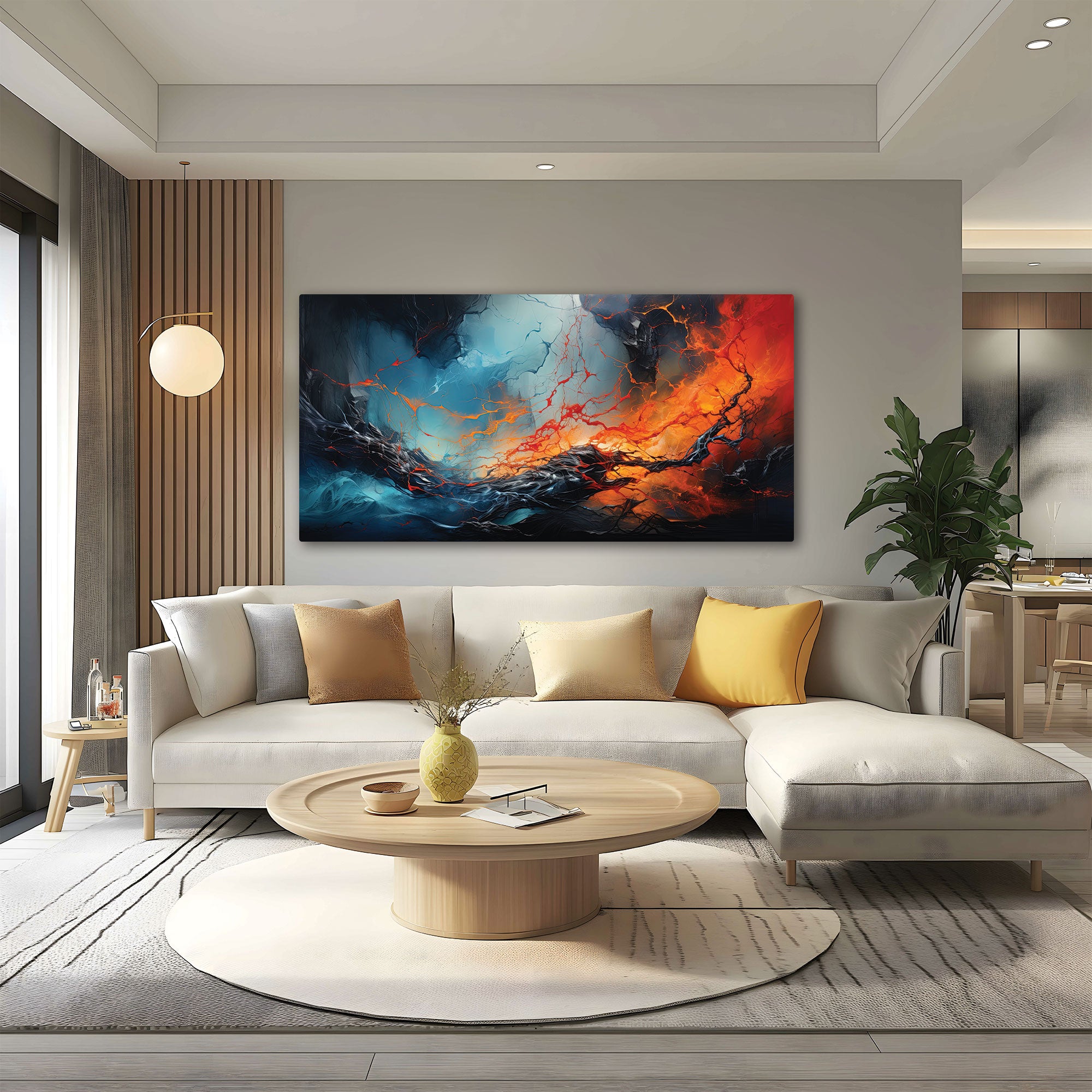 ModernAbstract Canvas painting with frame Big Size Wall Art for living room,Bedroom,Drawing room,Hotels