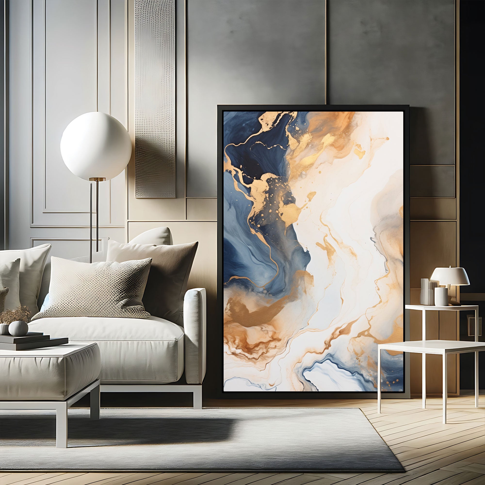 MarbleAbstract Canvas painting with frame Big Size Wall Art for living room,Bedroom,Drawing room,Hotels