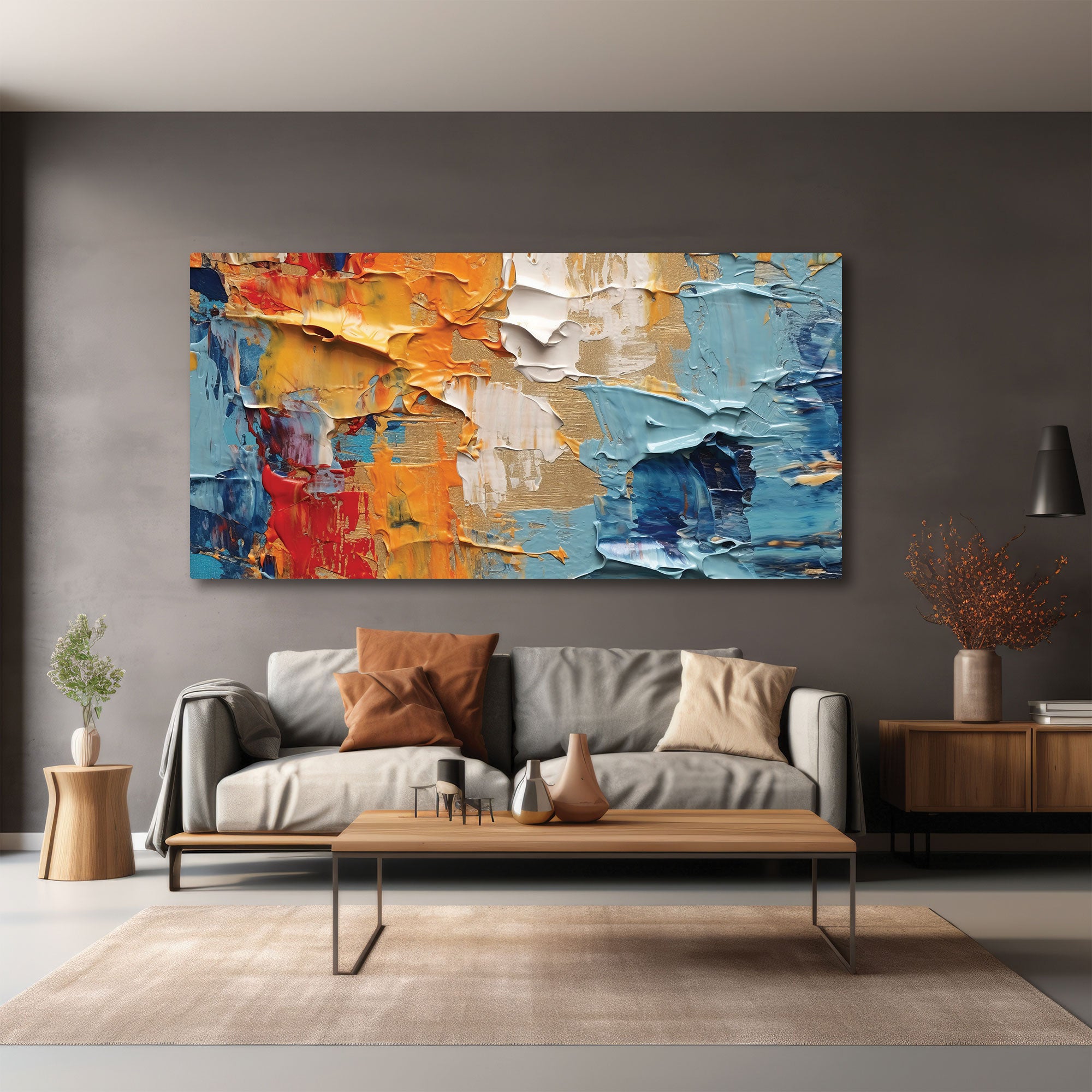 ModernAbstract Canvas painting with frame Big Size Wall Art for living room,Bedroom,Drawing room,Hotels