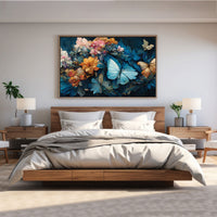 Butterfly flowers Canvas painting Big Size Wall Art for living room,Bedroom,Drawing room,Hotels