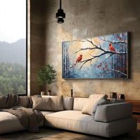 The Castle Decor birds abstract canvas/Sparkle painting Big Size Wall Art for living room,Bedroom,Drawing room,Hotels-Wooden Framed-Digital Painting