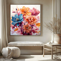 Flower painting with frame Big Size Wall Art for living room,Bedroom,Drawing room,Hotels