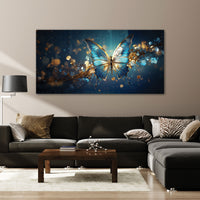 Golden butterfly Canvas painting Big Size Wall Art for living room,Bedroom,Drawing room,Hotels