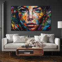 Woman Multicolour facce Canvas painting Big Size Wall Art for living room,Bedroom,Drawing room,Hotels
